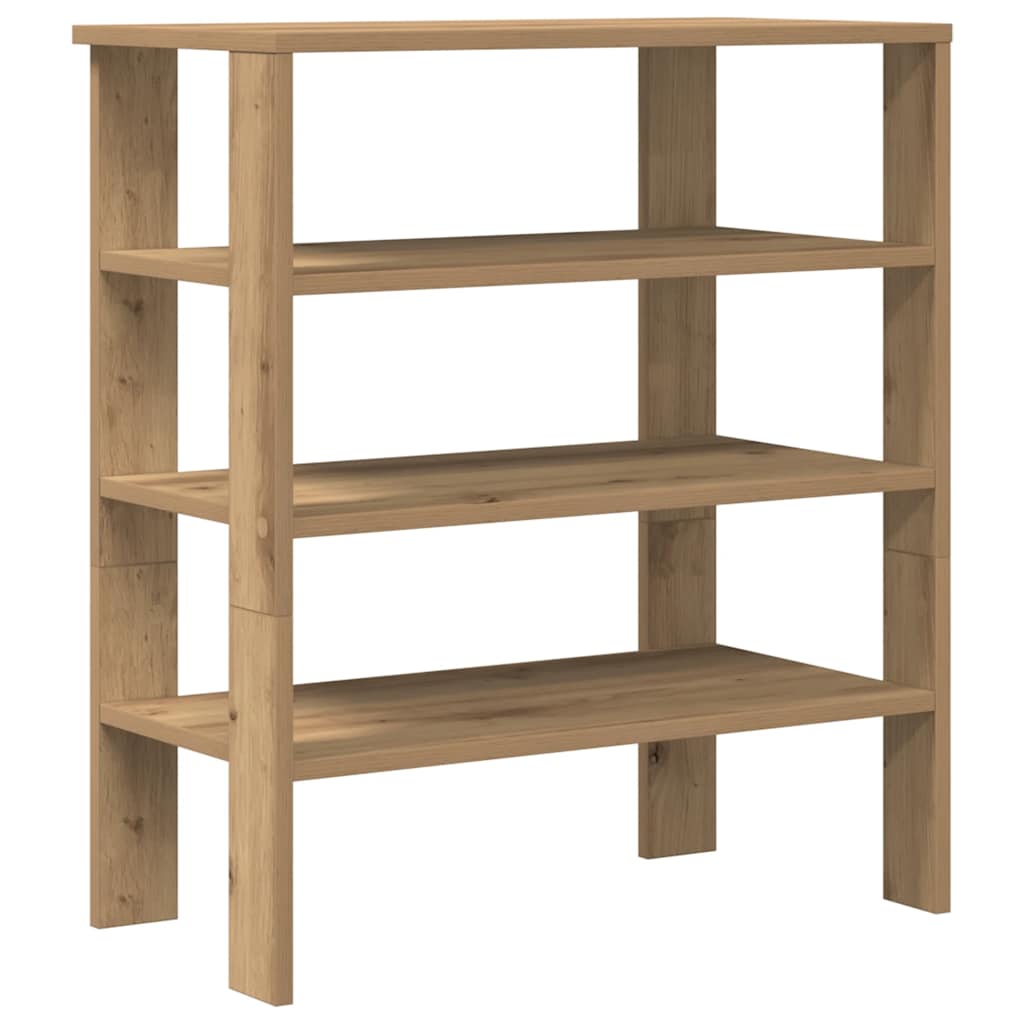VidaXL Schuhregal 61x32x70 cm aus handgefertigtem Holz, Farbe handwerkliche Eiche
