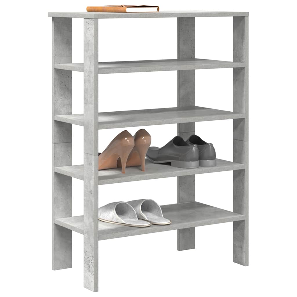Vidaxx Schuhregal 61x32x87,5 cm Holzwerkstoff Betongrau