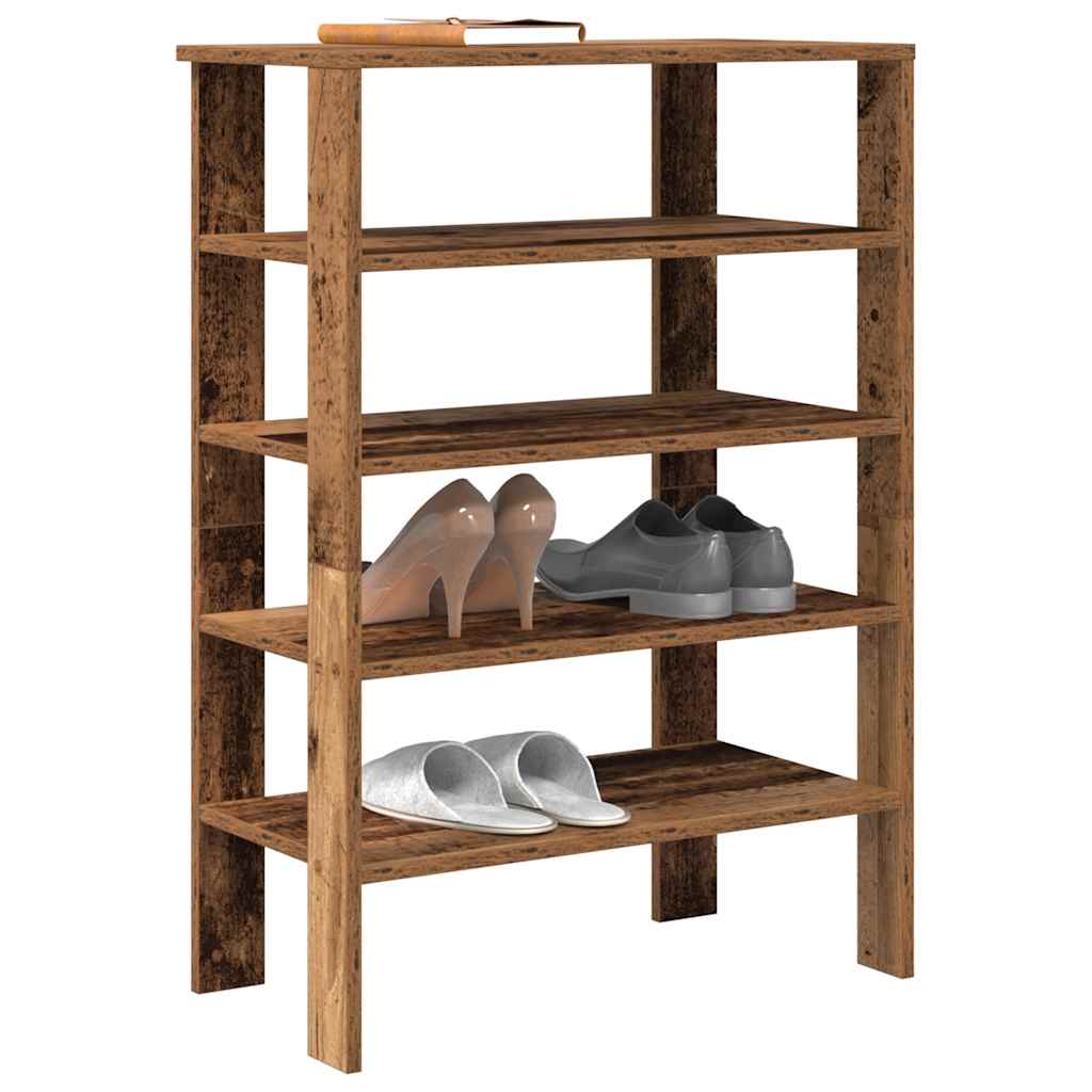 Vidaxx Schuhregal 61x32x87,5 cm verarbeitetes Holz, altholzfarben