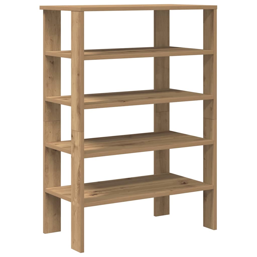 VidaXL Schuhregal 61 x 32 x 87,5 cm, handgefertigtes Holz, handwerkliche Eichenfarbe