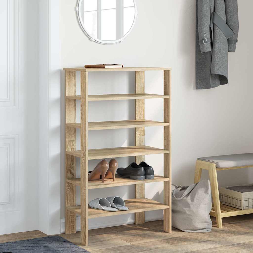 VidaXL Schuhregal 61x32x105 cm, Holzwerkstoff Sonoma-Eiche-farbig