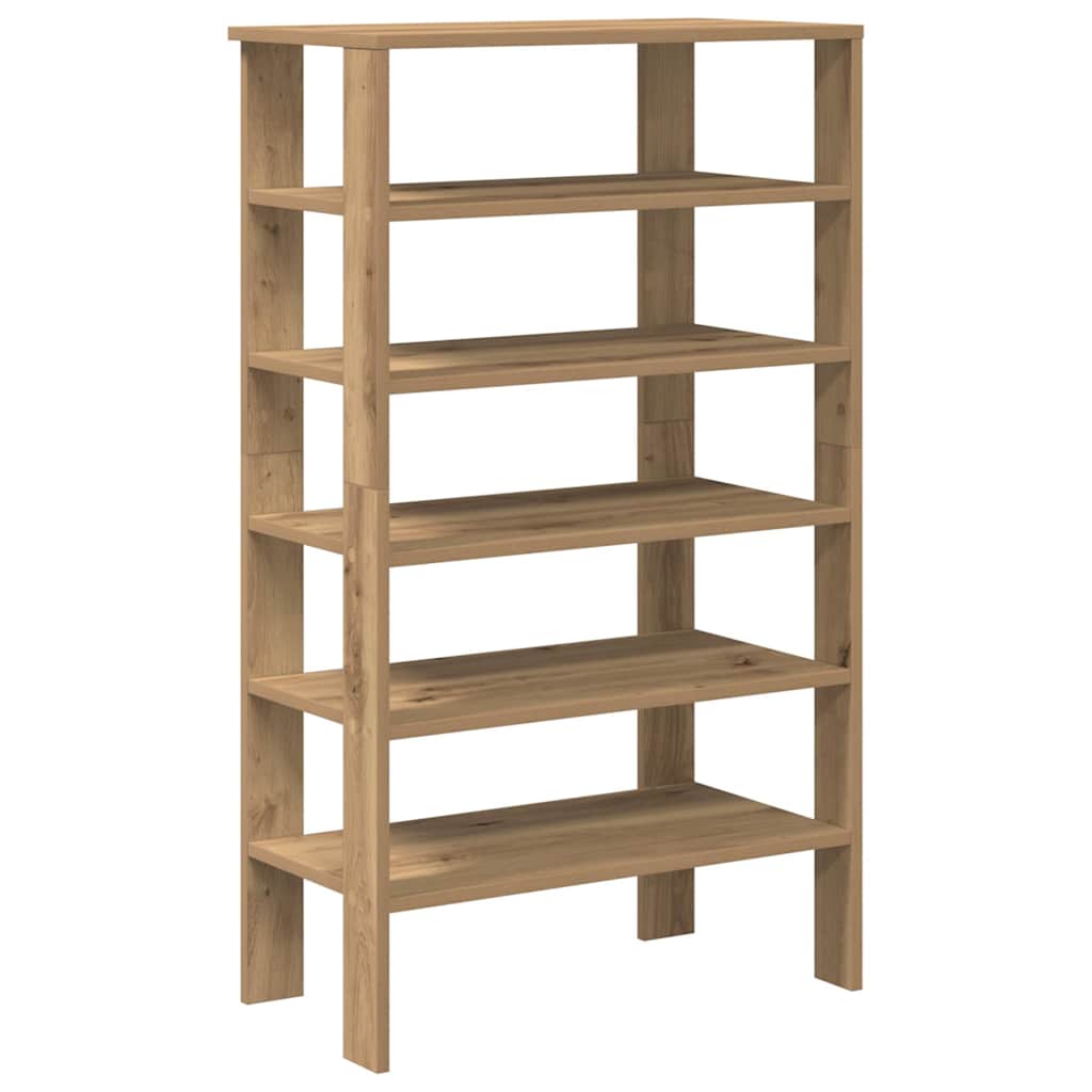 Vidaxx Schuhregal 61x32x105 cm aus handgefertigtem Holz, handwerkliche Eichenfarbe