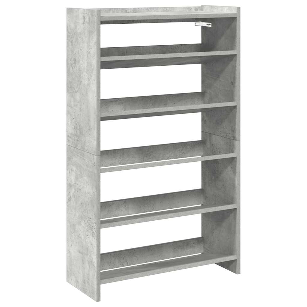 Vidaxx Schuhregal 60x25x100 cm Holzwerkstoff Betongrau