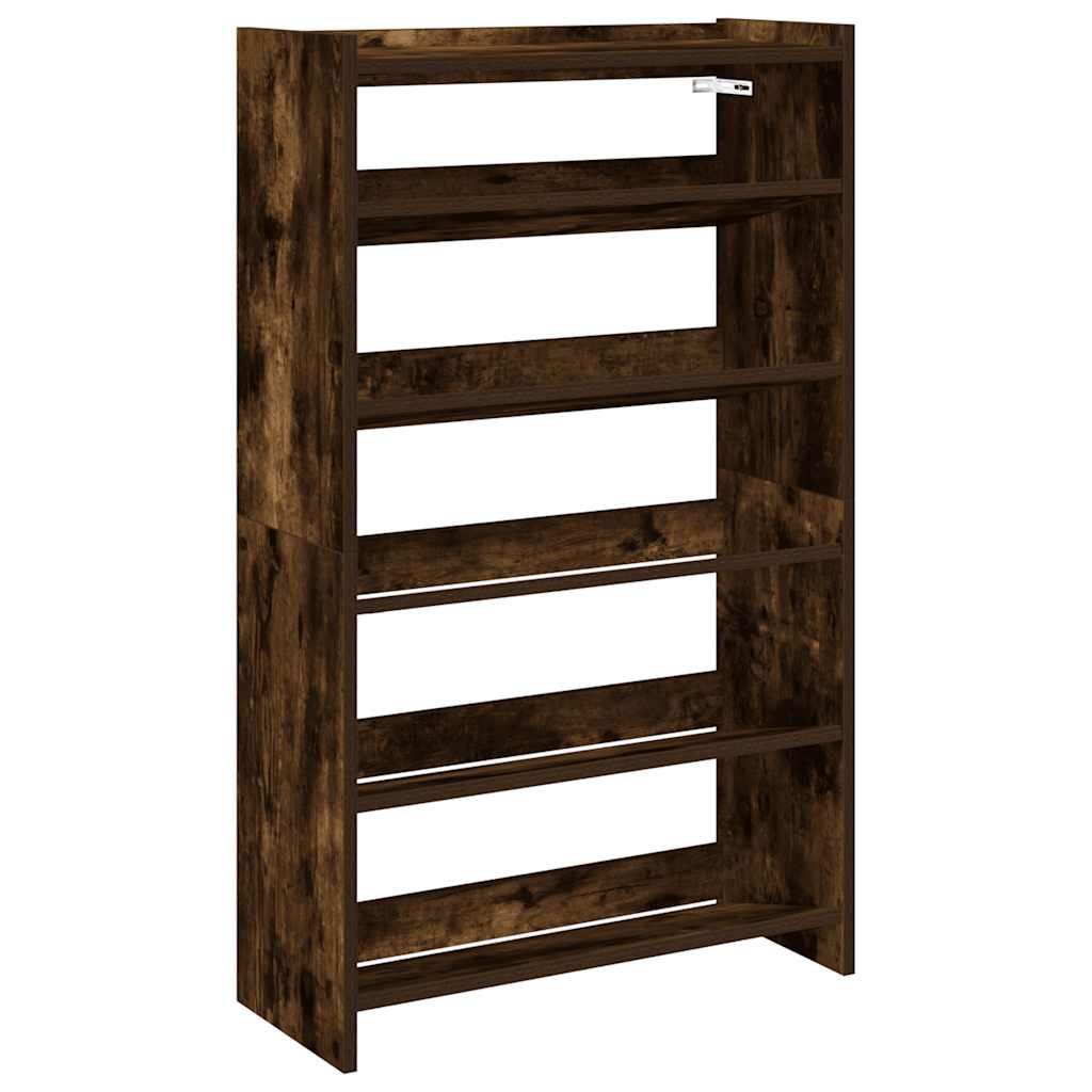 Vidaxx Schuhregal 60x25x100 cm verarbeitetes Holz, geräucherte Eiche