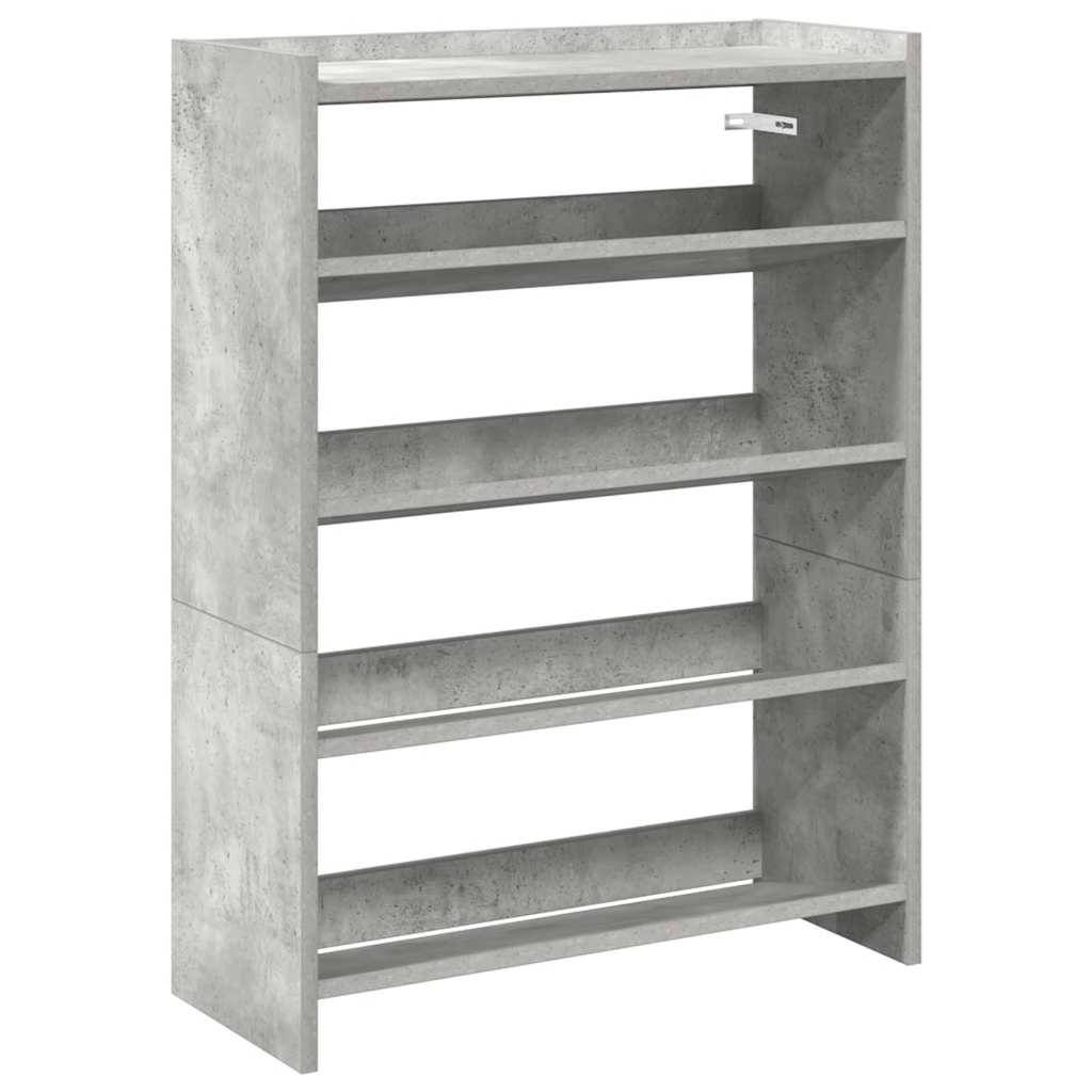 Vidaxx Schuhregal 60x25x81 cm Holzwerkstoff Betongrau