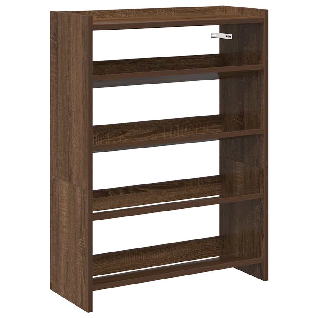 Vidaxx Schuhregal 60 x 25 x 81 cm, fertige Holzfarbe, braune Eiche