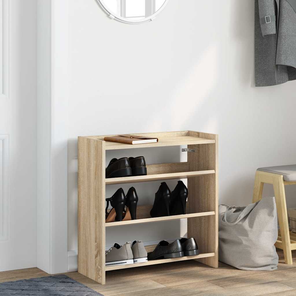 Vidaxx Schuhregal 60x25x62 cm, fertiges Holz Sonoma-Eiche-farbig