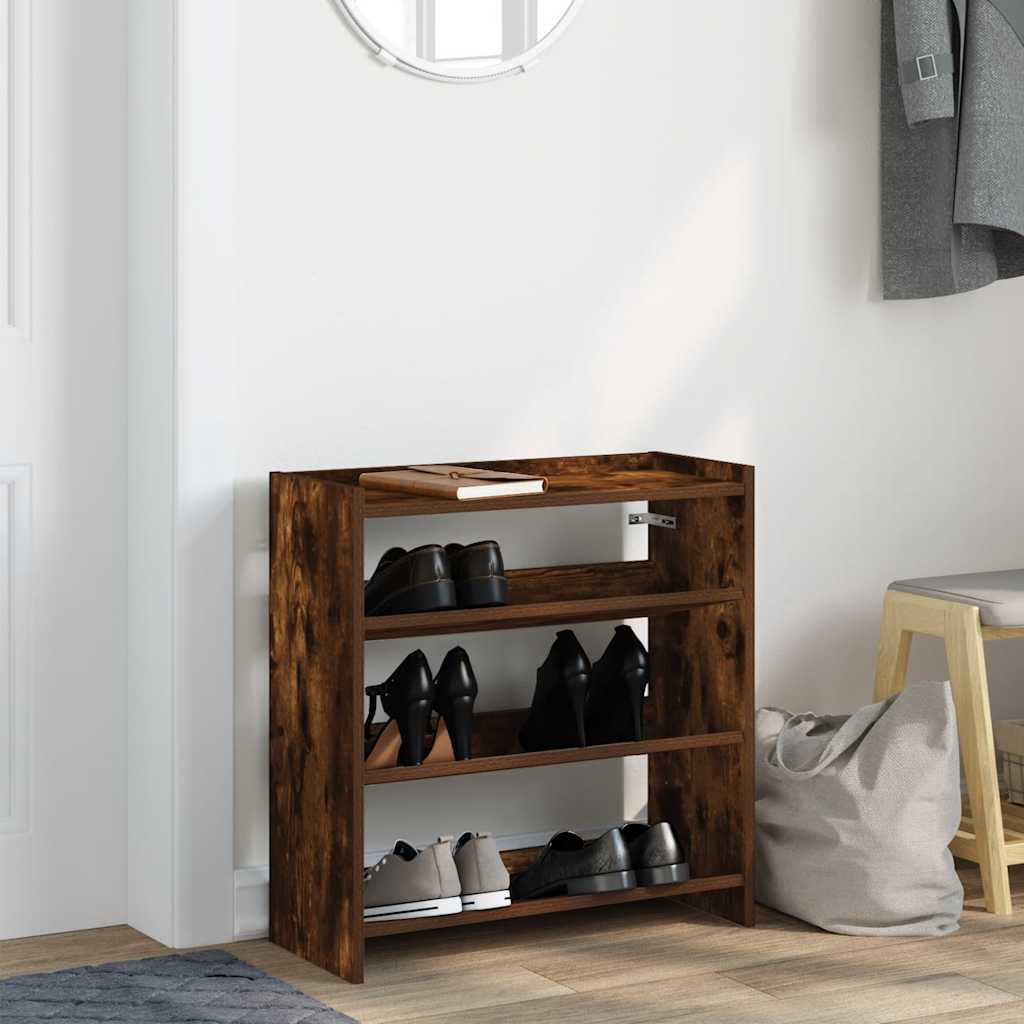 Vidaxx Schuhregal 60x25x62 cm verarbeitetes Holz, geräucherte Eiche