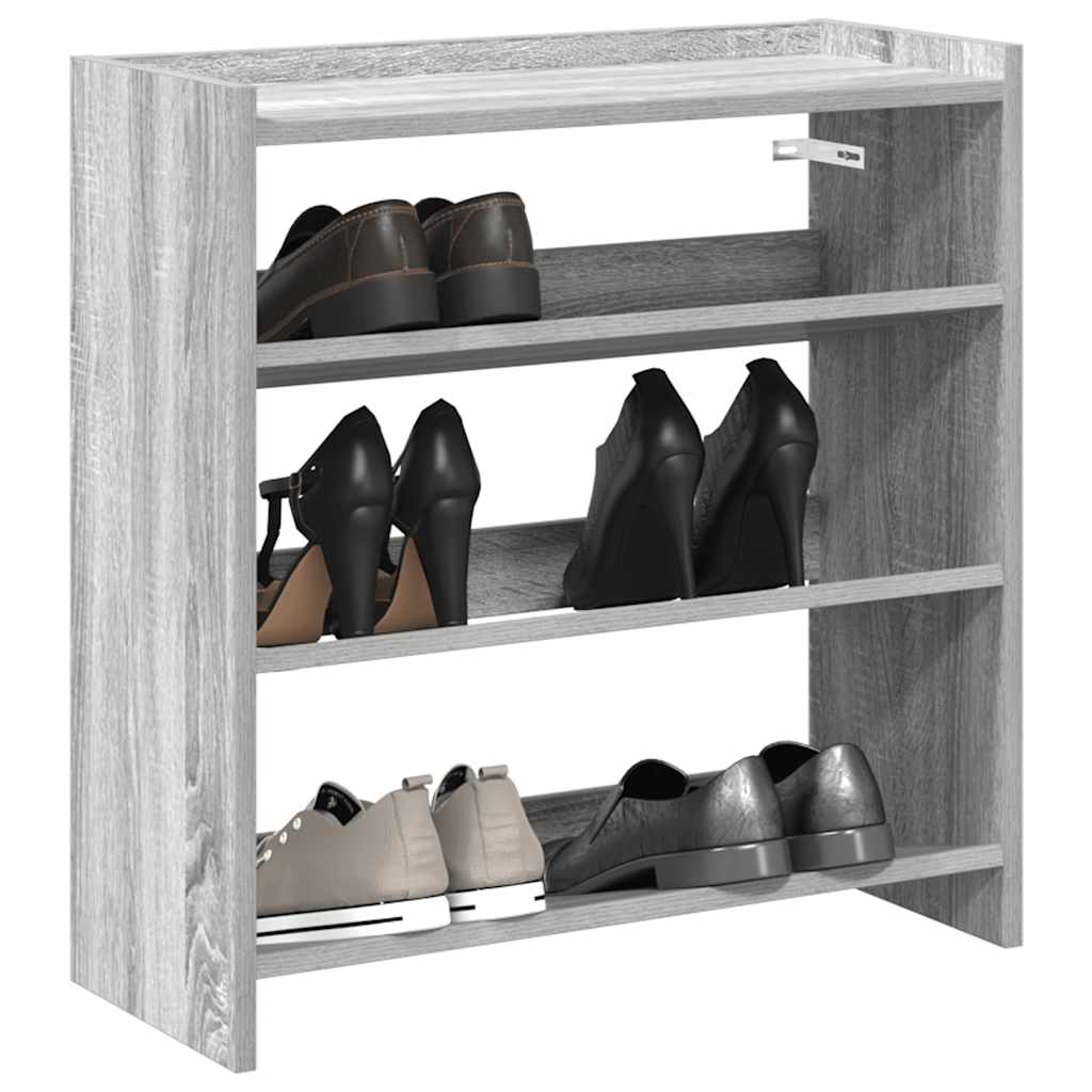 Vidaxx Schuhregal 60x25x62 cm, fertiges Holz, graue Sonoma-Eiche