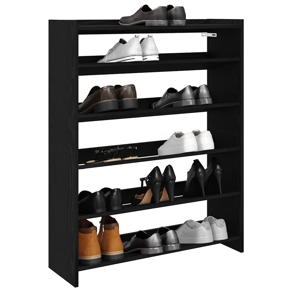 Vidaxx Schuhregal 80x25x100 cm lackiertes Holz schwarz