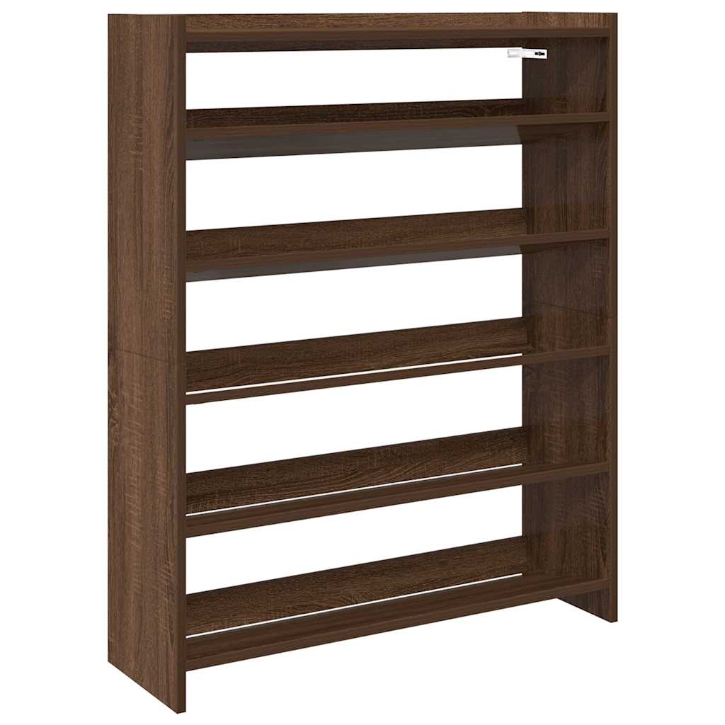Vidaxx Schuhregal 80x25x100 cm, fertige Holzfarbe, braune Eiche