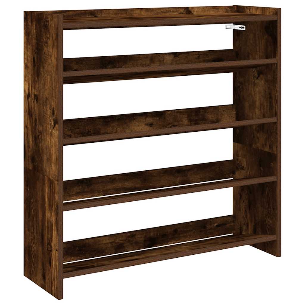 Vidaxx Schuhregal 80x25x81 cm verarbeitetes Holz, geräucherte Eiche