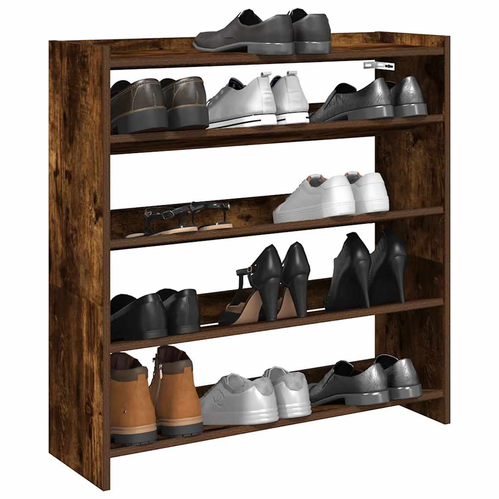 Vidaxx Schuhregal 80x25x81 cm verarbeitetes Holz, geräucherte Eiche