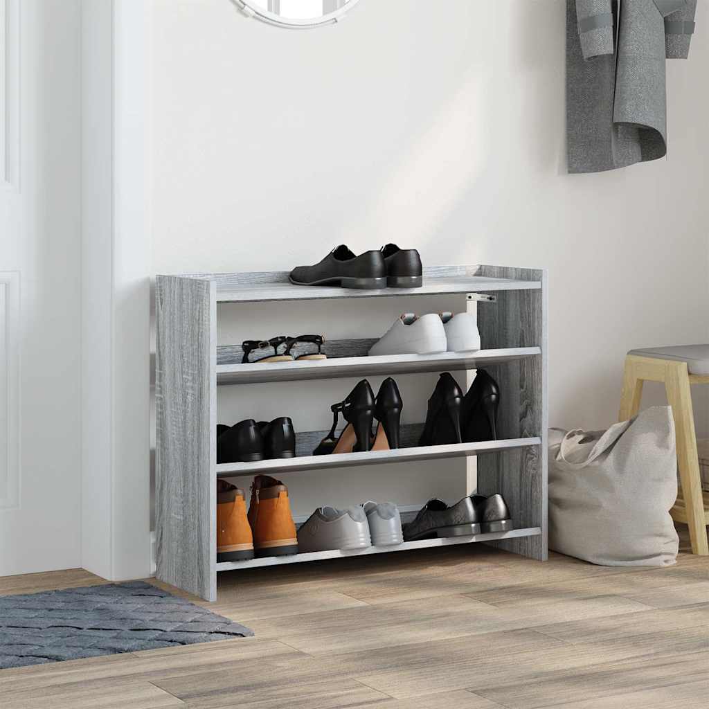 Vidaxx Schuhregal 80x25x62 cm, lackiert in der Farbe Sonoma-Eiche in der Farbe Grau