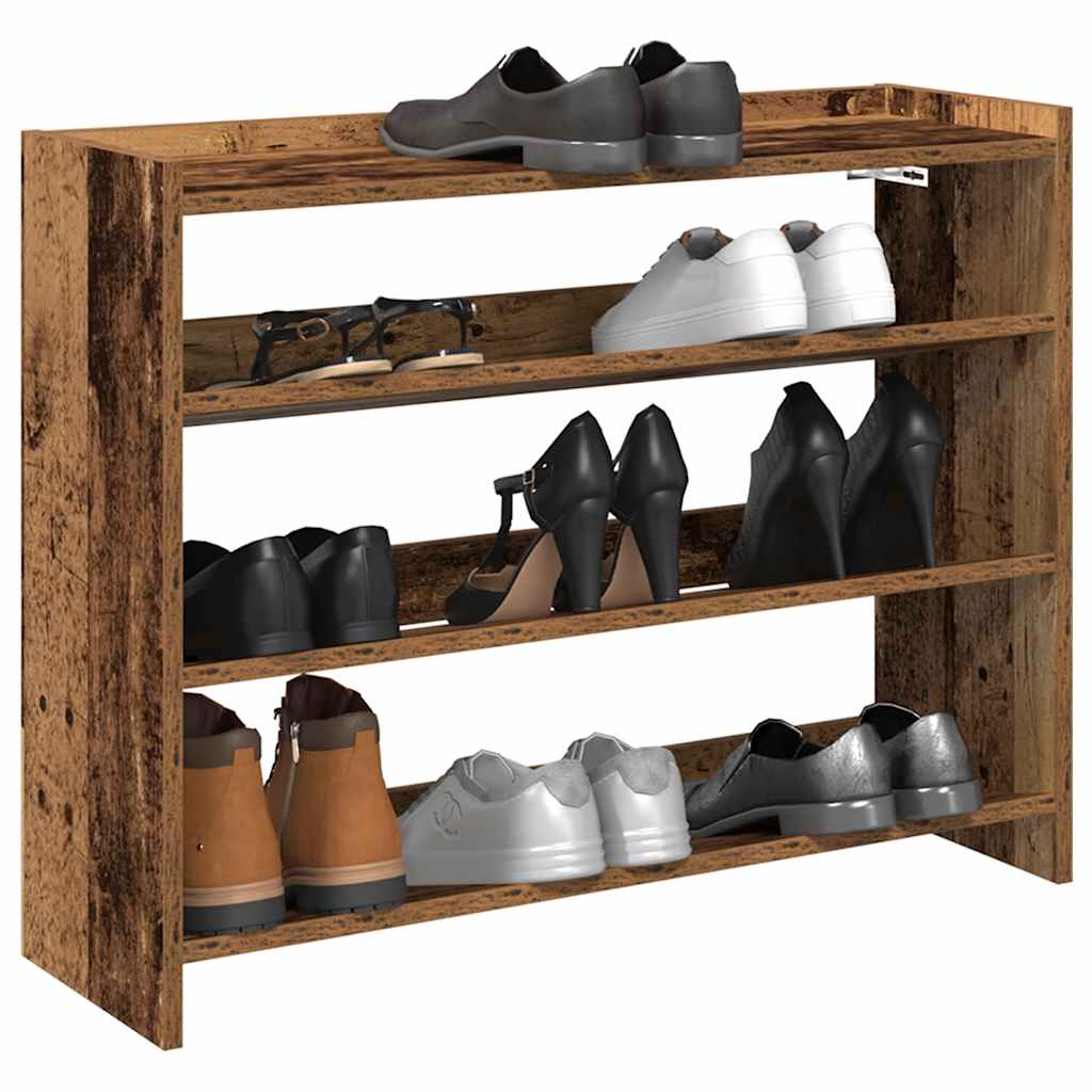 Vidaxx Schuhregal 80x25x62 cm fertiges Holz, altholzfarben