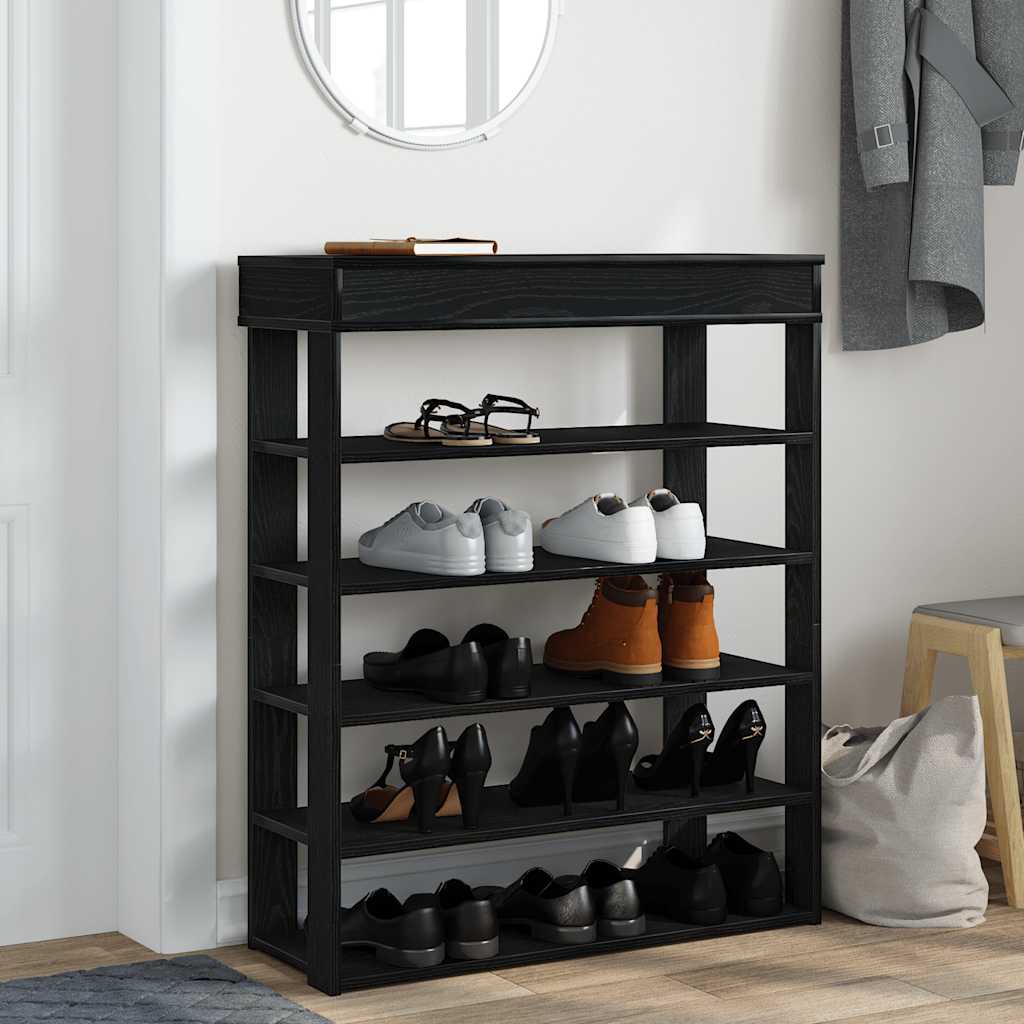 Vidaxx Schuhregal 80x30x98 cm lackiertes Holz schwarz