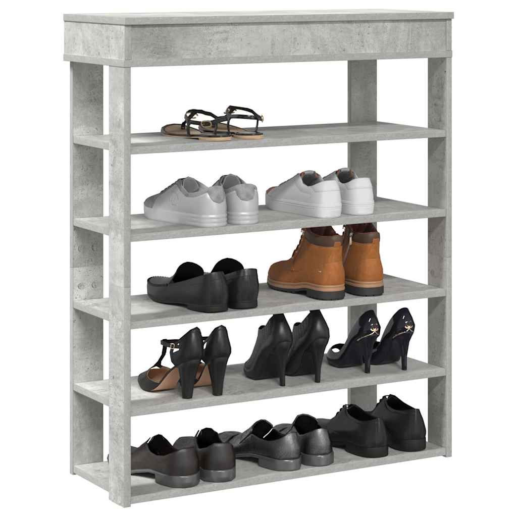 Vidaxx Schuhregal 80x30x98 cm Holzwerkstoff Betongrau