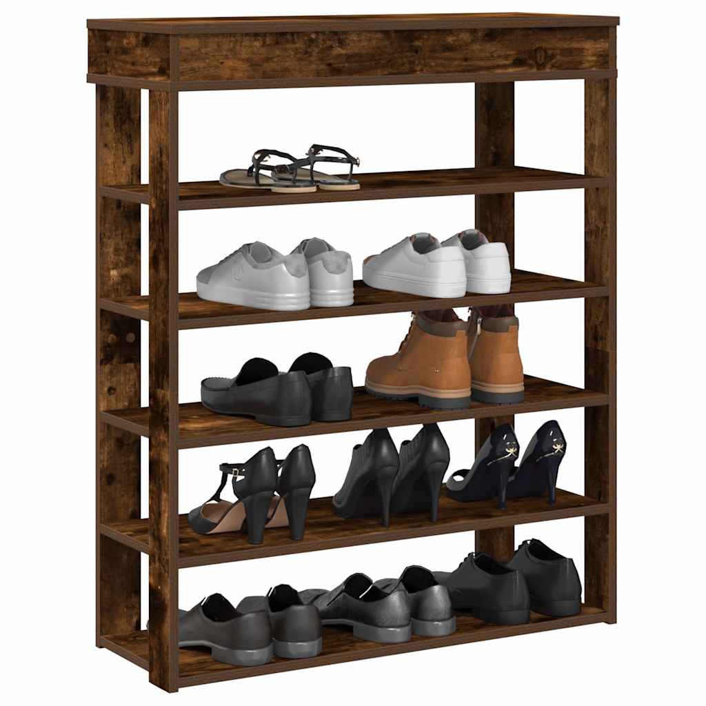 Vidaxx Schuhregal 80x30x98 cm verarbeitetes Holz, geräucherte Eiche