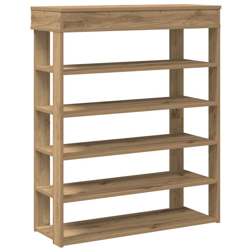 Vidaxx Schuhregal 80x30x98 cm aus handgefertigtem Holz, handwerkliche Eichenfarbe