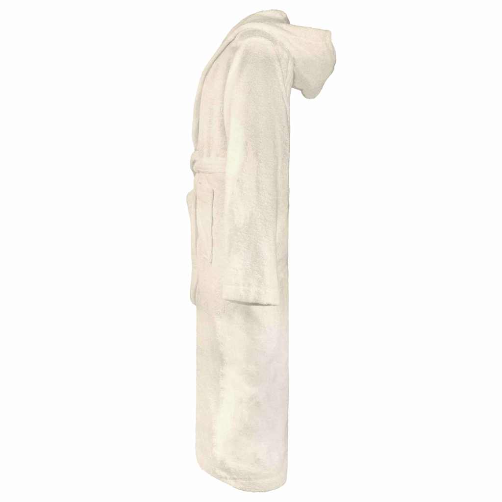 Vidaxl badjas kinn crème xl katoen