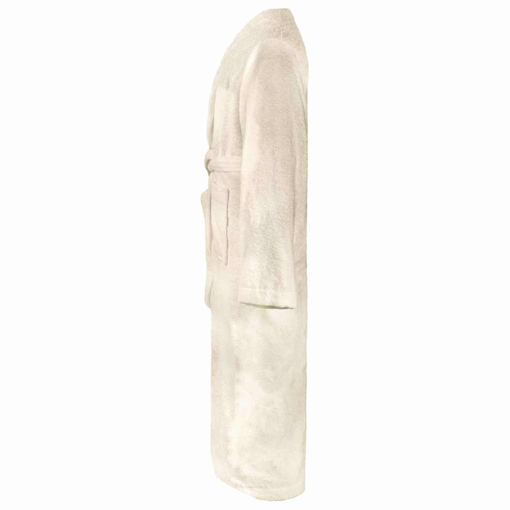 Vidaxl badjas kinn crème xxxl katoen