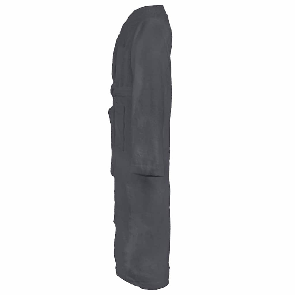 Vidaxl badjas kinn antraciet xl katoen