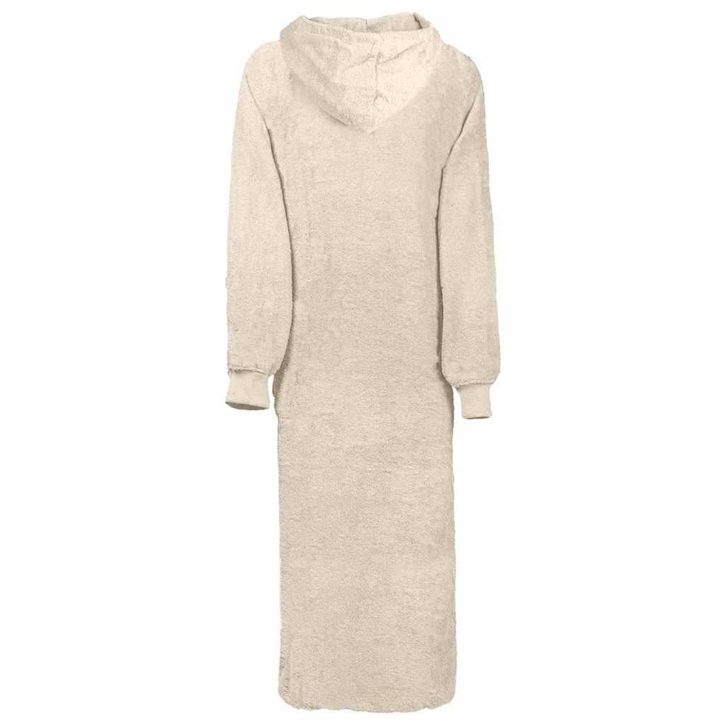 Vidaxl deken hoodie kinn crème xxl katoen