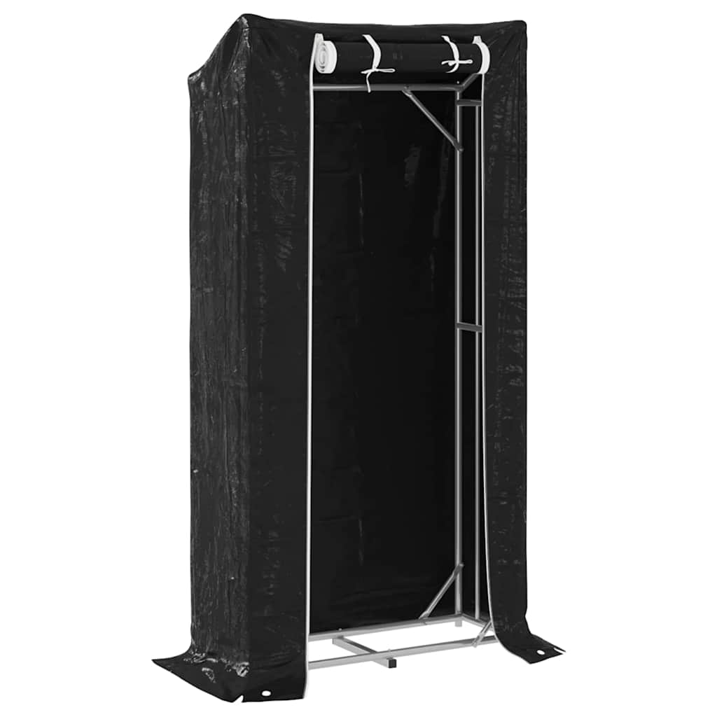 Vidaxx Kaminholzregal mit Regenschutz 100x40x200 cm verzinkter Stahl