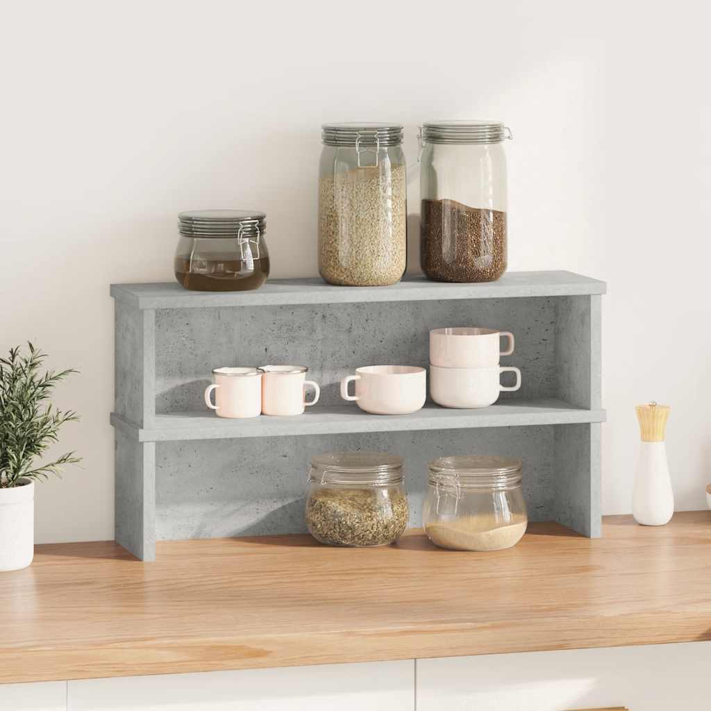 Vidaxl keukenrekken stapelbaar 2 st 50x15x16 cm betongrijs