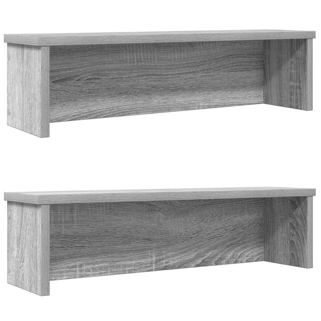 Vidaxx Küchenregale stapelbar 2 Stück 60x15x16 cm graue Sonoma-Eiche