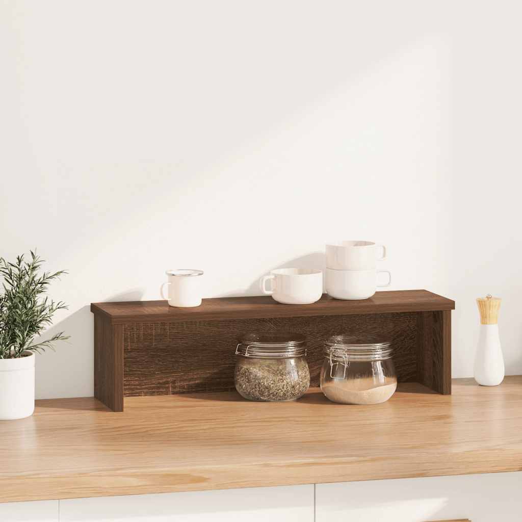 Vidaxx Küchenregal, stapelbar, 60 x 15 x 16 cm, fertiges Holz, braune Eichenfarbe