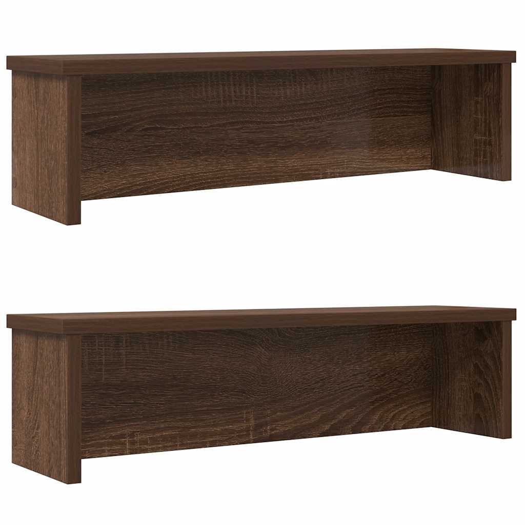 Vidaxx Küchenregale stapelbar 2 Stück 60x15x16 cm braune Eichenfarbe
