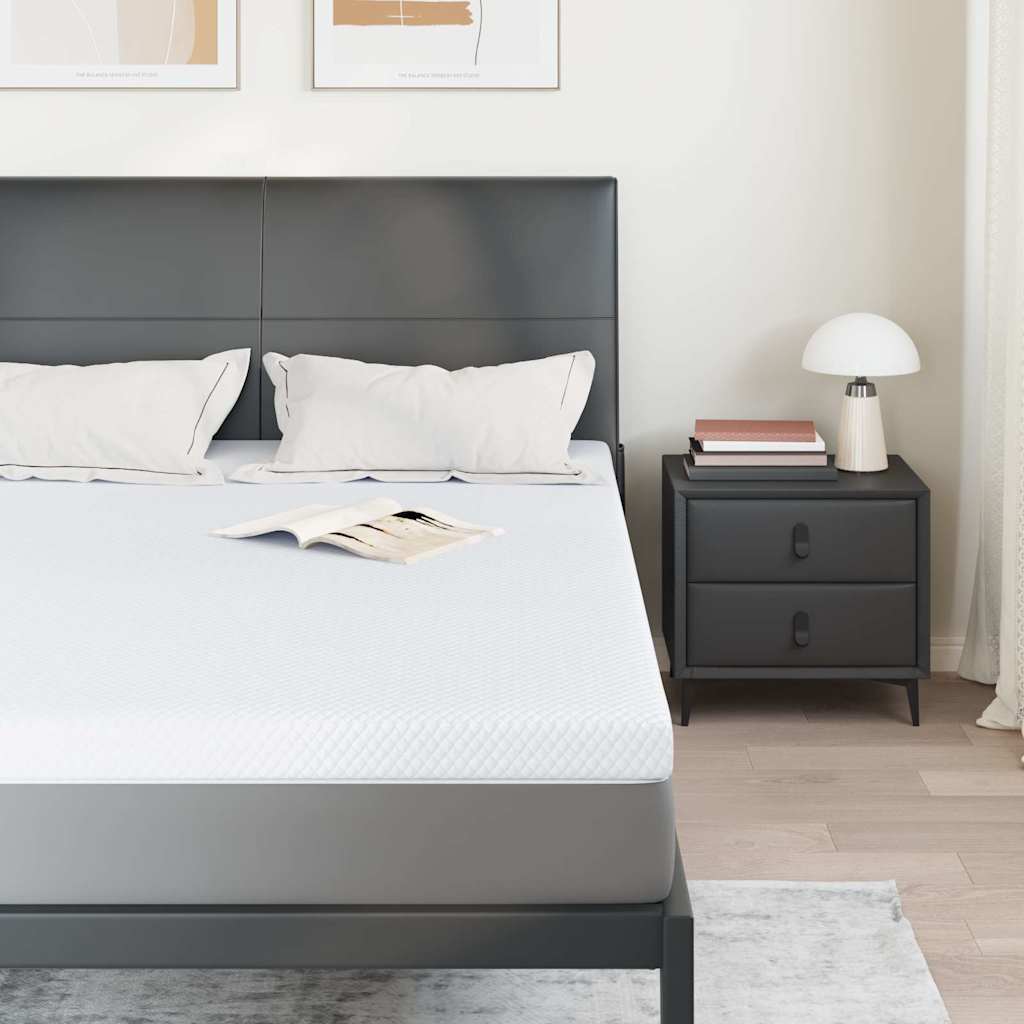 Vidaxl matrastopper wit 160 x 200 cm jacquard stof