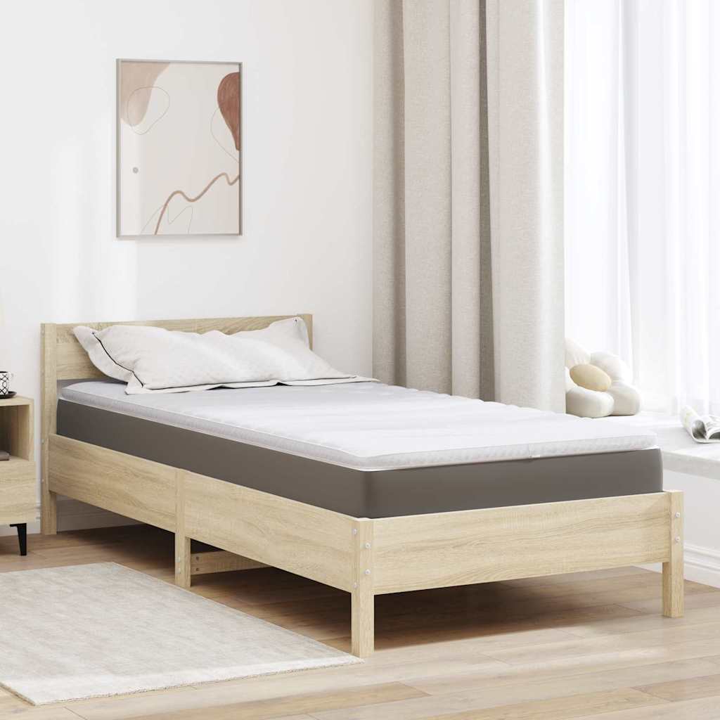Vidaxl matrastopper wit 120 x 200 cm gebreide stof