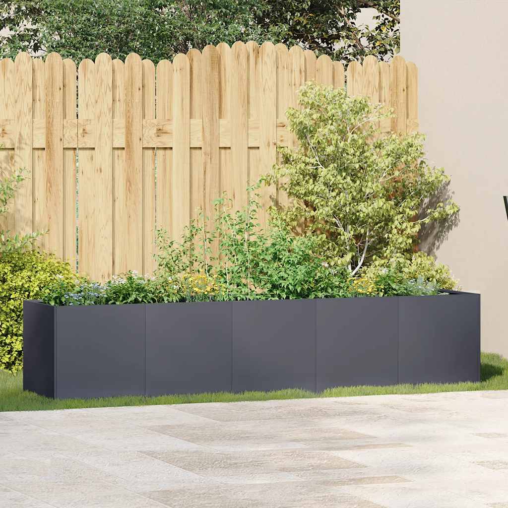 Vidaxl plantenbak antraciet 200x40x40 cm koudgewalst staal