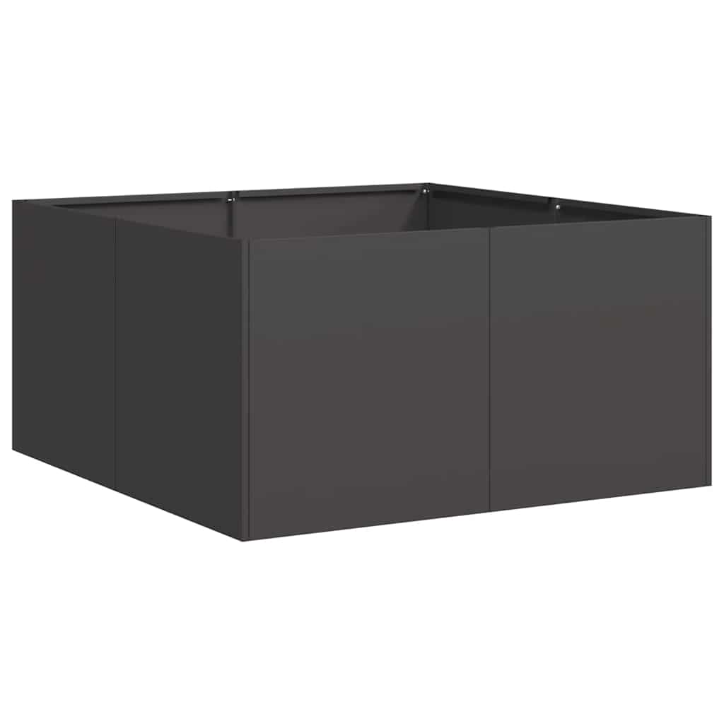 Vidaxl plantenbak 80x80x40 cm koudgewalst staal zwart