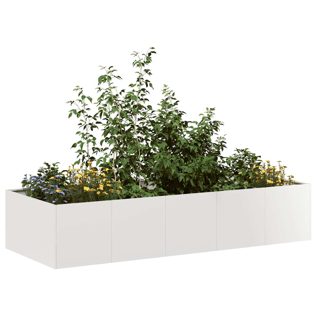 Vidaxl plantenbak 200x80x40 cm roestvrij staal