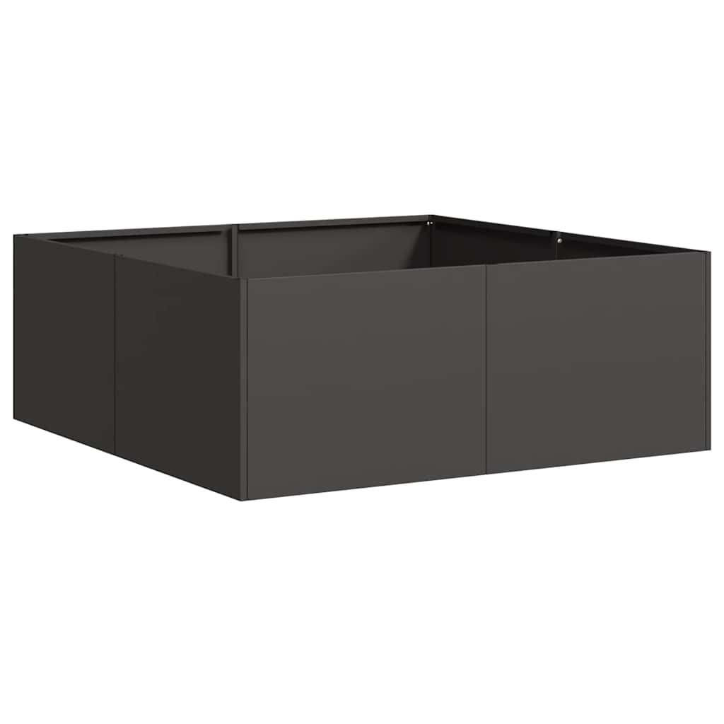 Vidaxl plantenbak 80x80x30 cm staal zwart