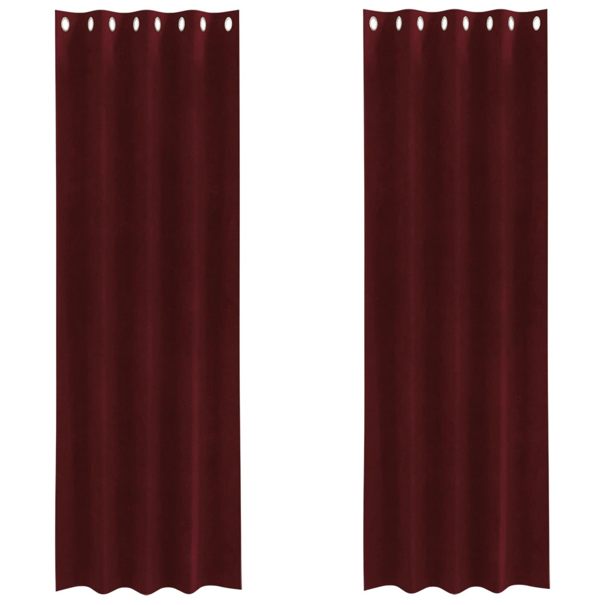 Vidaxl verduisterende gordijnen 2 pcs wijnrood 140 x 245 cm fluweel