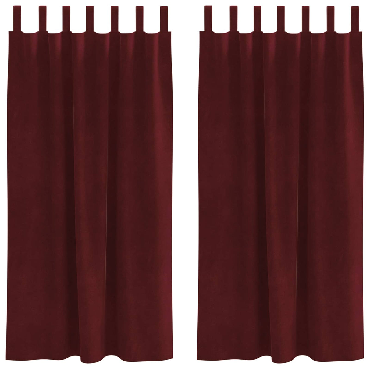 Vidaxl verduisterende gordijnen 2 pcs wijnrood 140 x 175 cm fluweel