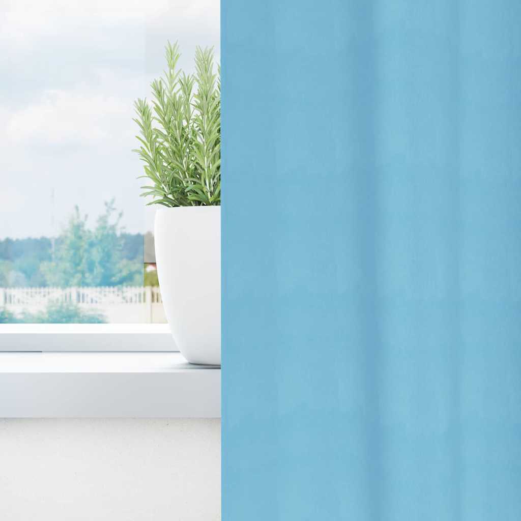 Vidaxl zwart-out gordijnen met ringen 2 pcs lichtblauw 225 x 140 cm