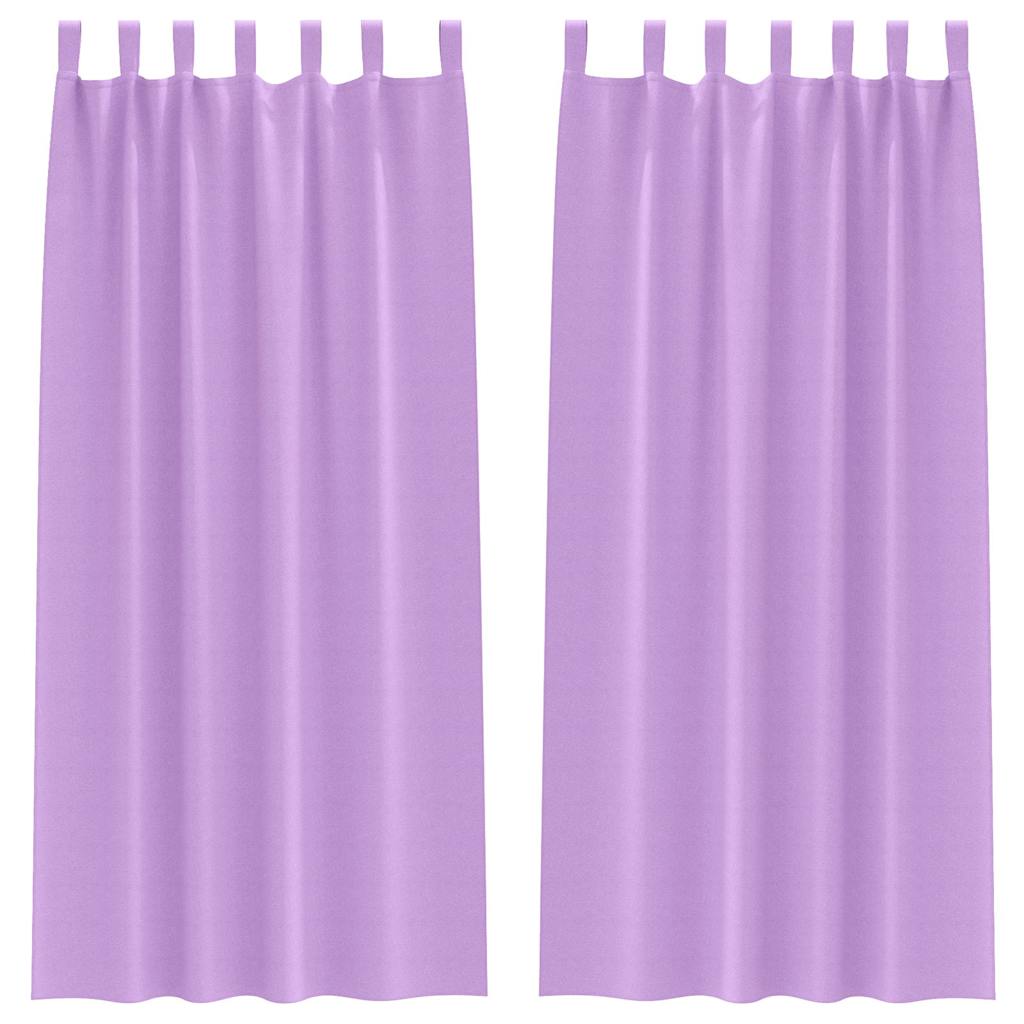 Vidaxl zwart-out gordijnen met ringen 2 pcs paars 260 x 140 cm