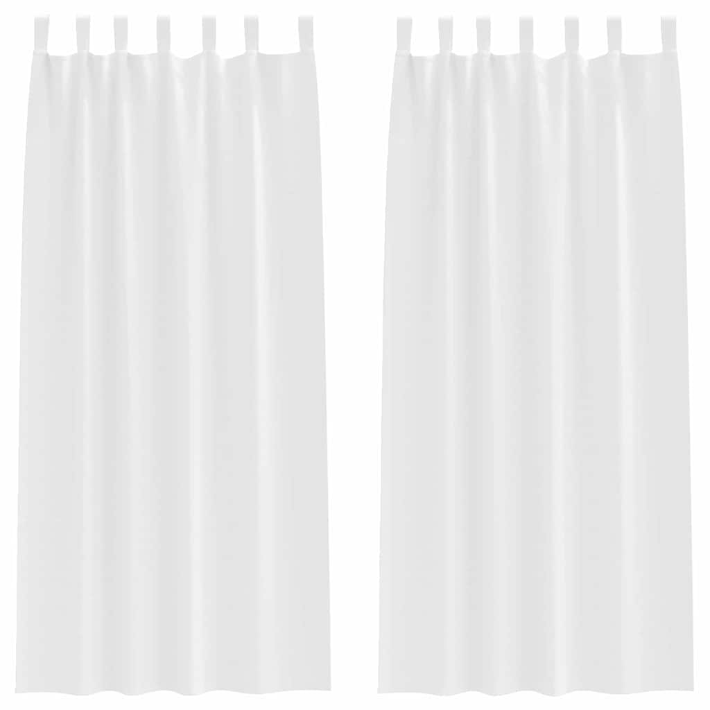 Vidaxl zwart-out gordijnen met ringen 2 pcs puur wit 225 x 140 cm