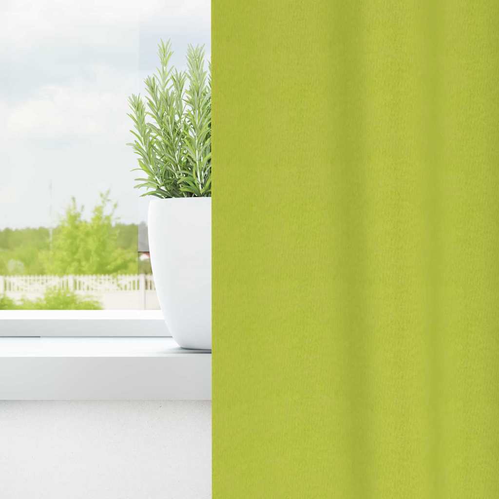 Vidaxl zwart-out gordijnen met ringen 2 pcs groen 245 x 140 cm