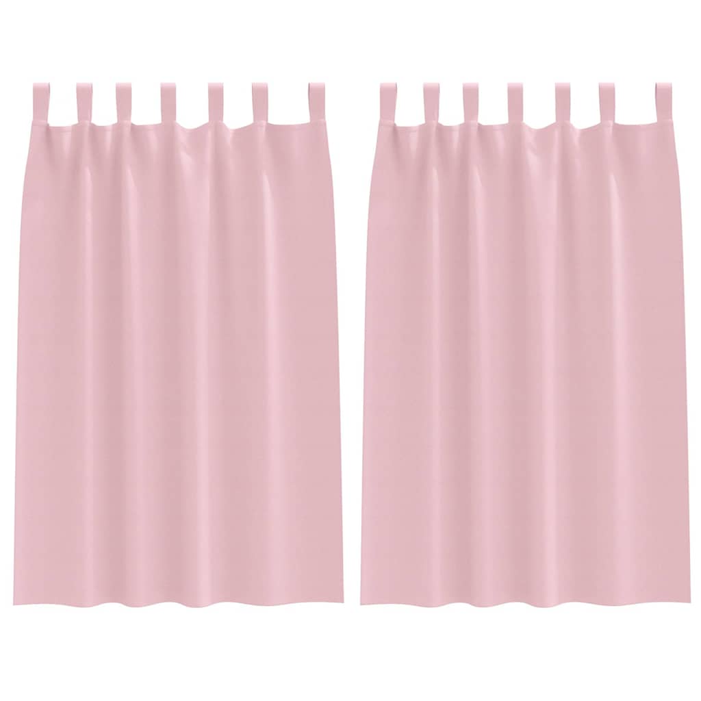 Vidaxl zwart-out gordijnen met ringen 2 pcs babyroze 175 x 140 cm