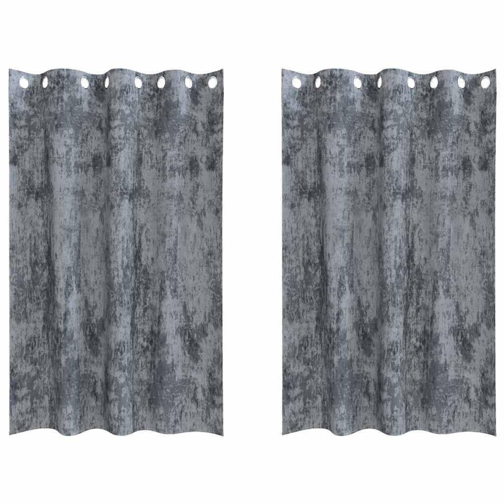 Vidaxl velvet gordijnen 2 pcs zilvergrijs 175 x 140 cm fluweel