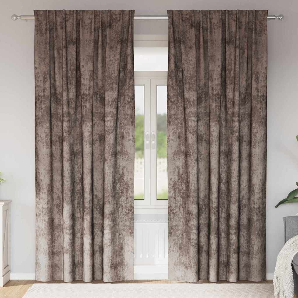 Vidaxl velvet gordijnen 2 pcs cappuccino 260 x 140 cm fluweel