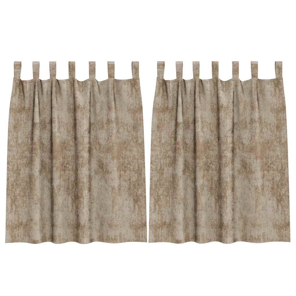 Vidaxl velvet gordijnen 2 pcs champagne 140 x 140 cm fluweel