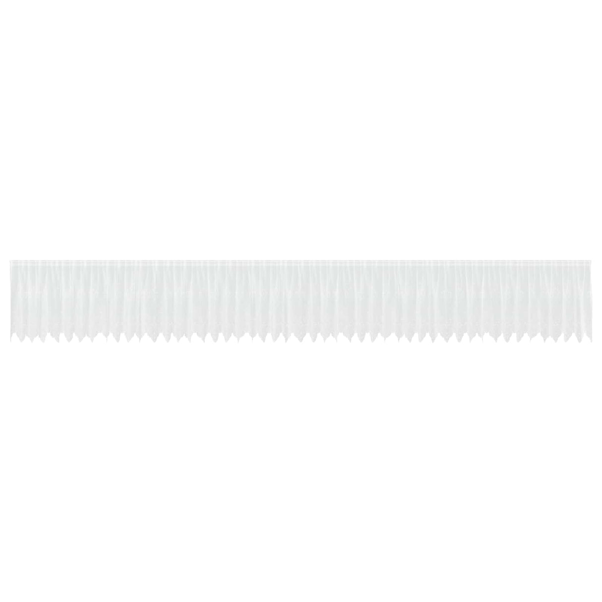 Vidaxl kantgordijn met gordijnen bloemen wit 80 x 1200 cm polyester