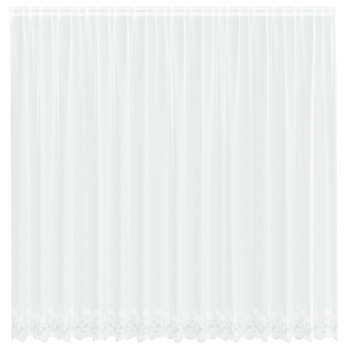 Vidaxl kantgordijn met gordijnen bloemen wit 200 x 400 cm polyester